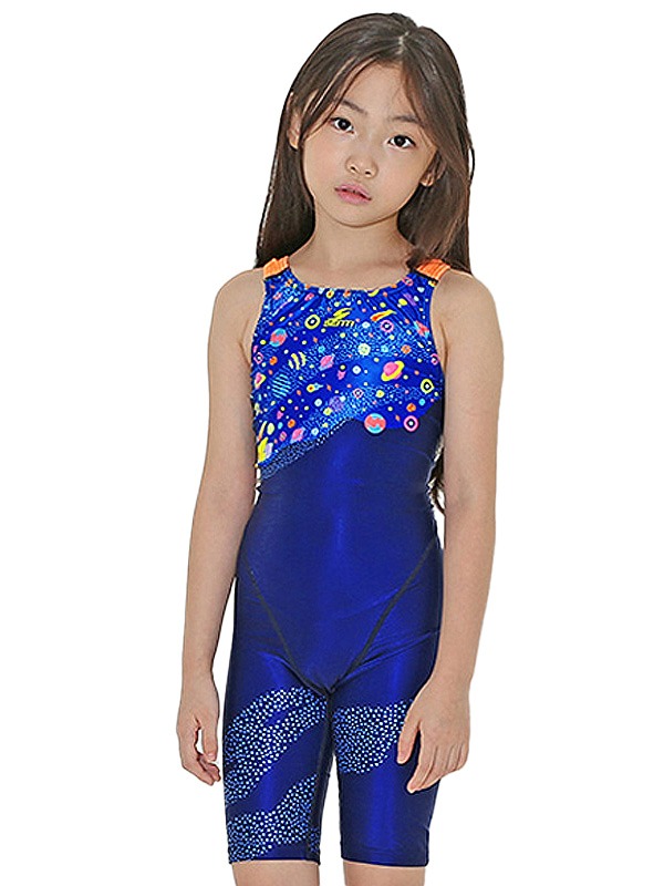센티 별빛탐험 여아동 반전신 수영복 WJDT-9002